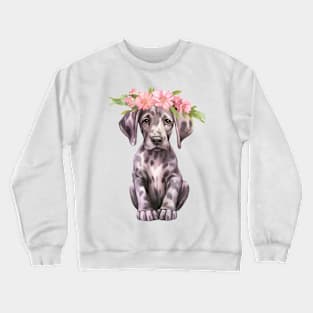 Great Dane Dog with Head Wreath Crewneck Sweatshirt